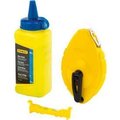 Stanley Stanley 47-442 Chalk Line Reel With 4 Oz. Blue Chalk & Plastic Line Level 47-442